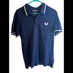 True  Religion Royal Blue Polo Short sleeve size‎ Lg